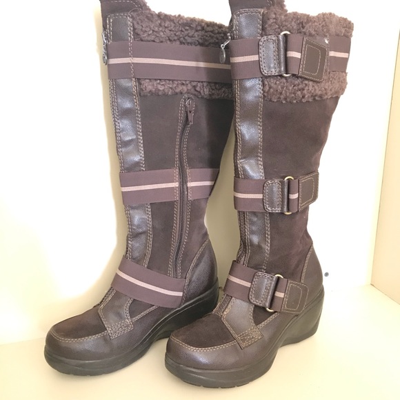 Brown leather fashion boots - Picture 3 of 4